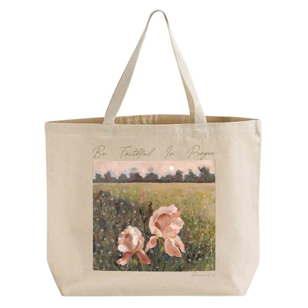 Prayer Like a Flower Tote Bag