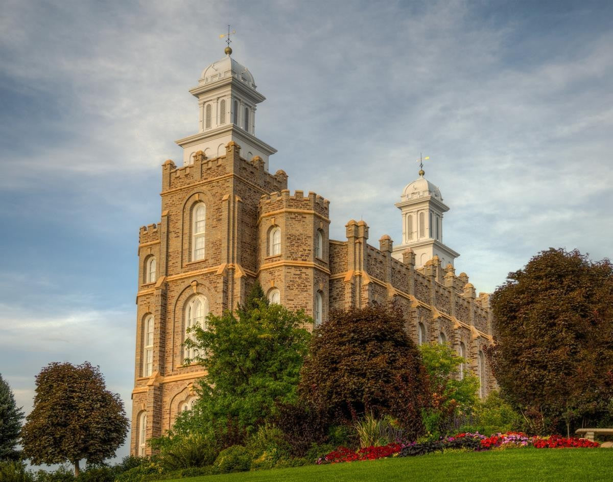 Logan Utah Temple House on a Hill Gallery Wrap