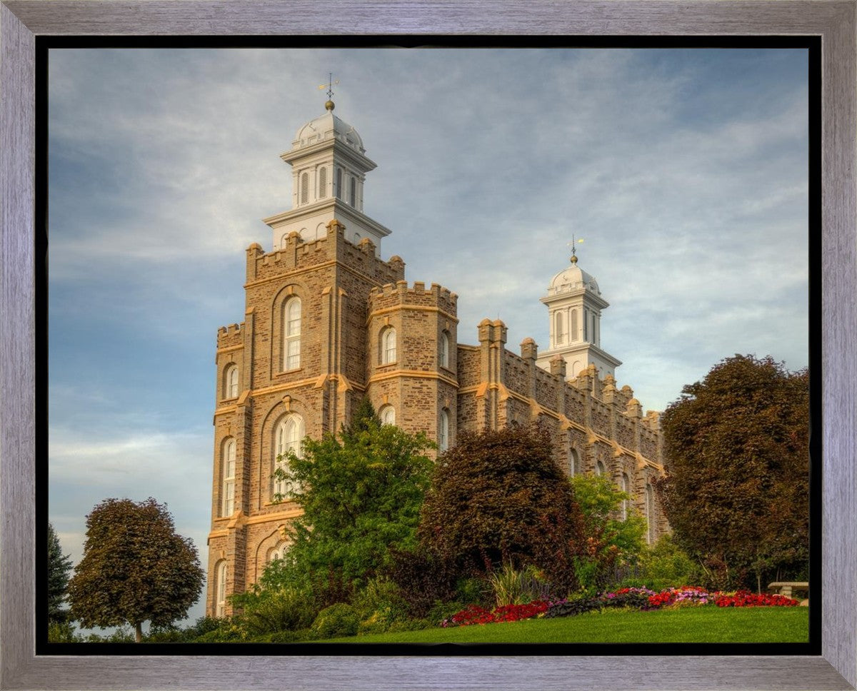 Logan Utah Temple House on a Hill Gallery Wrap