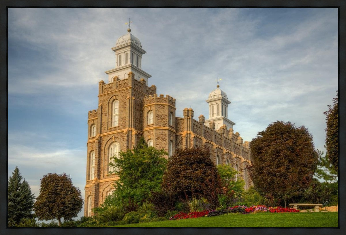 Logan Utah Temple House on a Hill Gallery Wrap