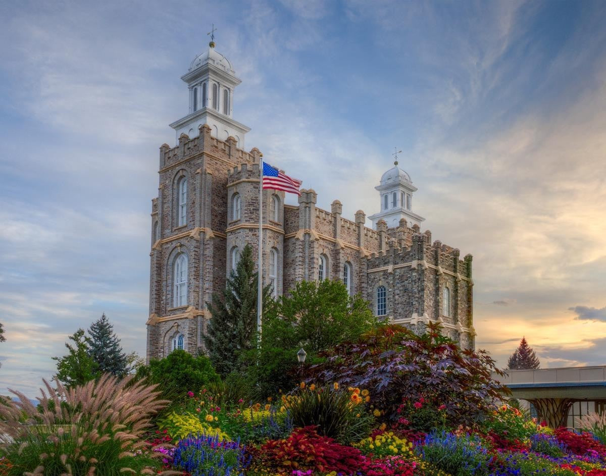 Logan Utah Temple Mountain of God Gallery Wrap