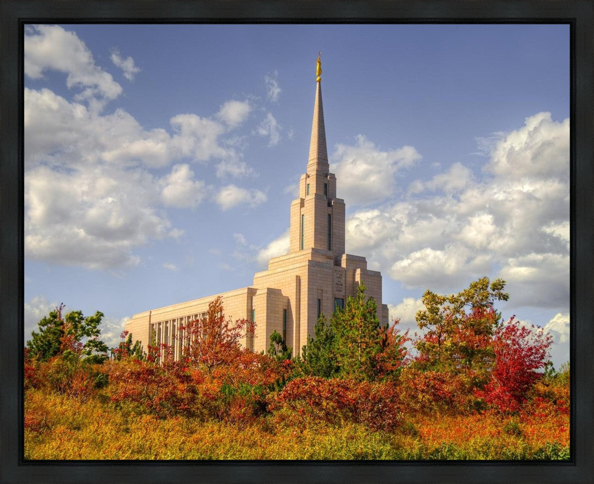 Oquirrh Mtn. Utah Temple Fall Colors Gallery Wrap