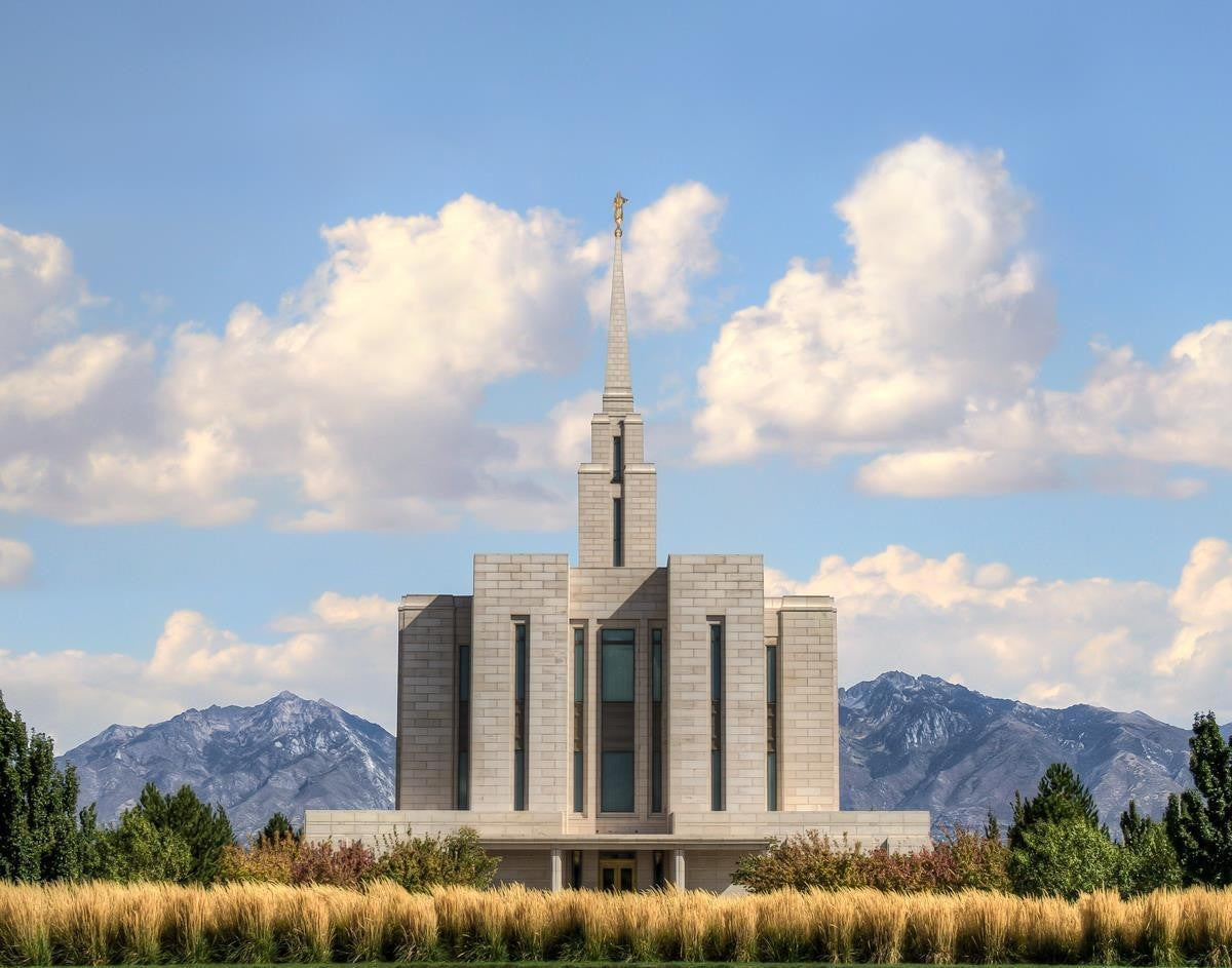 Oquirrh Mtn. Utah Temple Mountain of God Gallery Wrap
