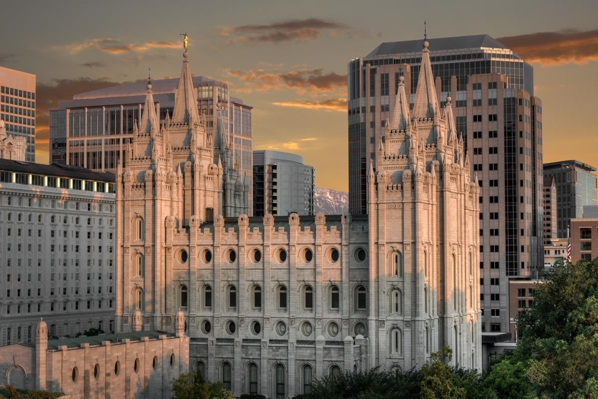 Salt Lake City Utah Temple A Mighty Refuge Gallery Wrap