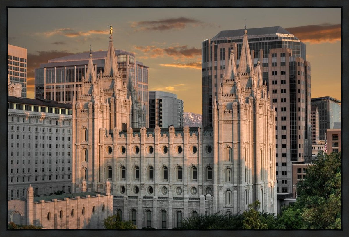 Salt Lake City Utah Temple A Mighty Refuge Gallery Wrap