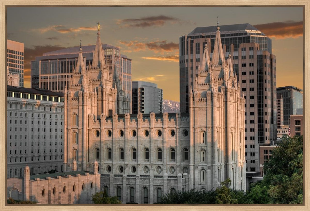 Salt Lake City Utah Temple A Mighty Refuge Gallery Wrap