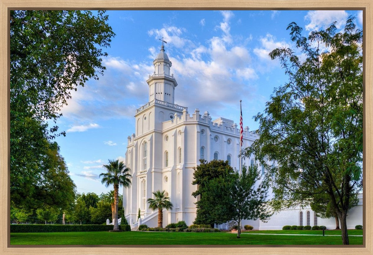 St. George Utah Temple House of Angels Gallery Wrap