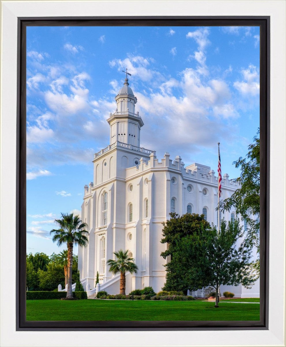 St. George Utah Temple House of Angels Portrait Gallery Wrap