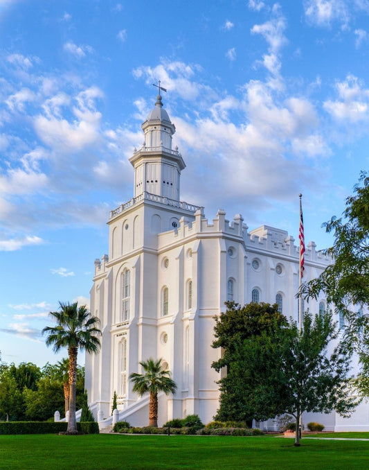 St. George Utah Temple House of Angels Portrait Gallery Wrap