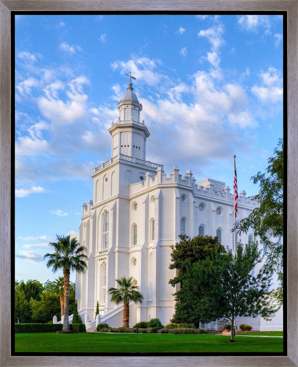 St. George Utah Temple House of Angels Portrait Gallery Wrap