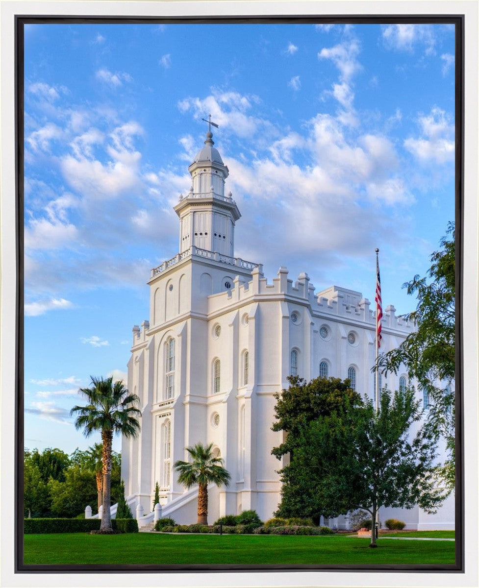 St. George Utah Temple House of Angels Portrait Gallery Wrap
