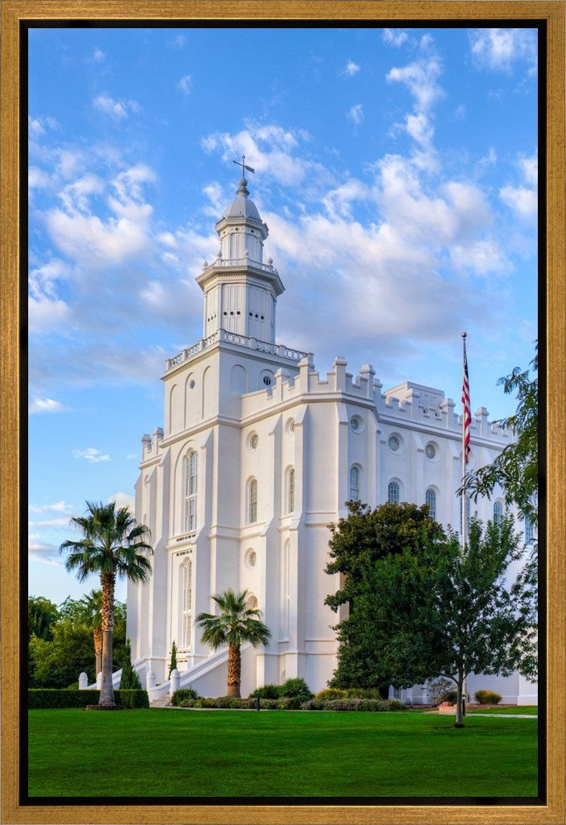 St. George Utah Temple House of Angels Portrait Gallery Wrap
