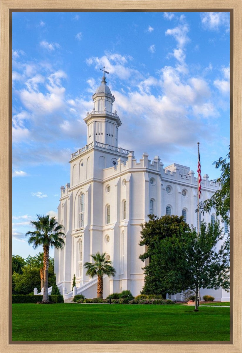 St. George Utah Temple House of Angels Portrait Gallery Wrap