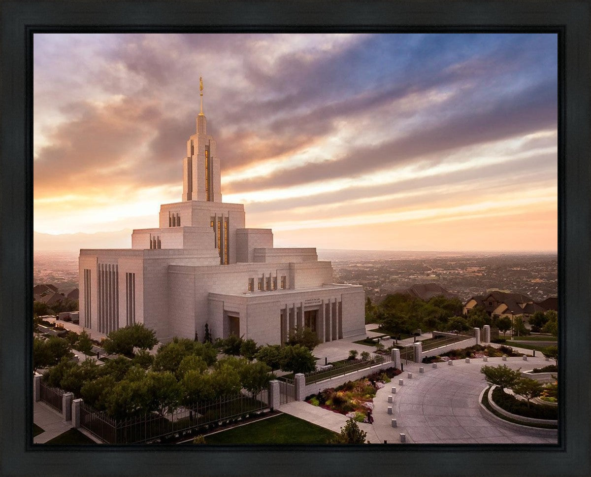 Draper Sunset Aerial Gallery Wrap