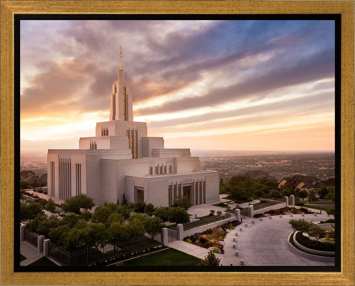 Draper Sunset Aerial Gallery Wrap