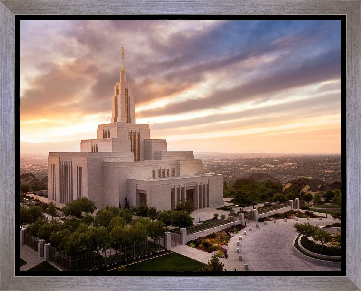 Draper Sunset Aerial Gallery Wrap