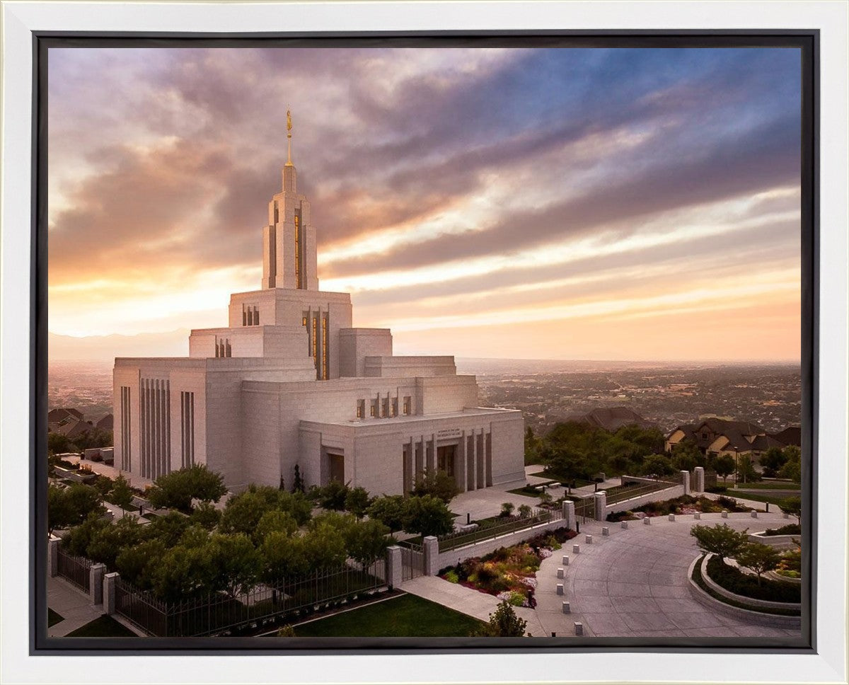 Draper Sunset Aerial Gallery Wrap