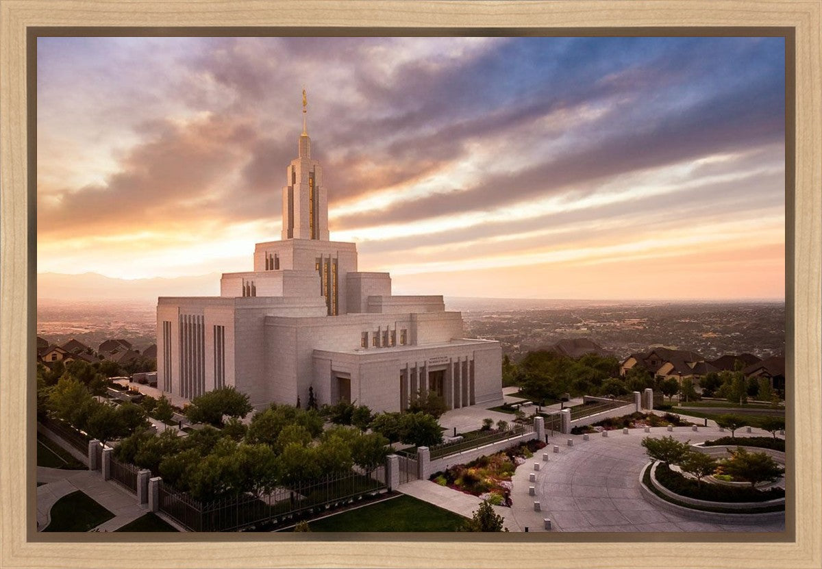 Draper Sunset Aerial Gallery Wrap