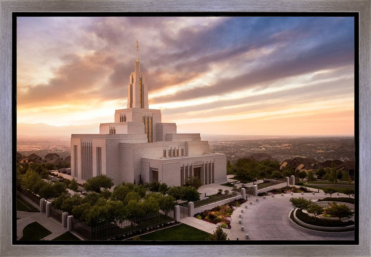 Draper Sunset Aerial Gallery Wrap