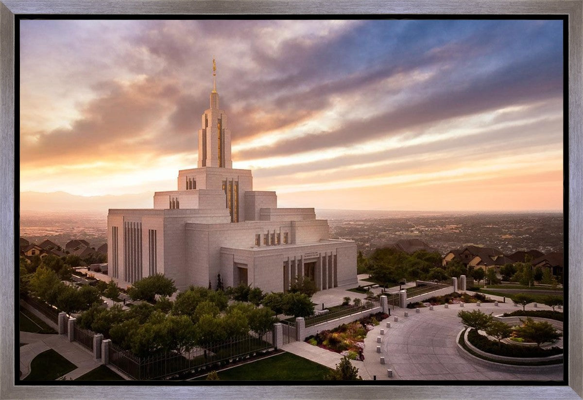 Draper Sunset Aerial Gallery Wrap