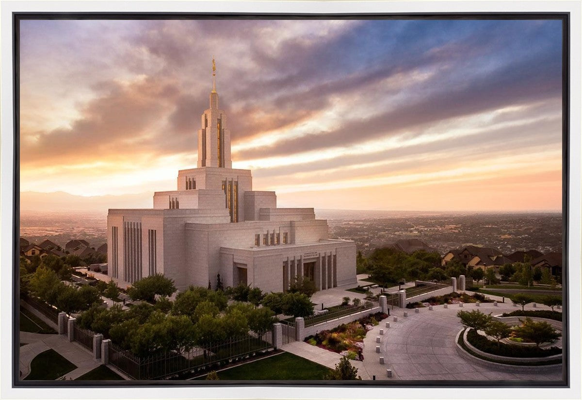 Draper Sunset Aerial Gallery Wrap