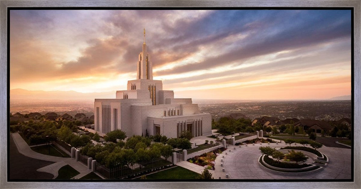 Draper Sunset Aerial Gallery Wrap