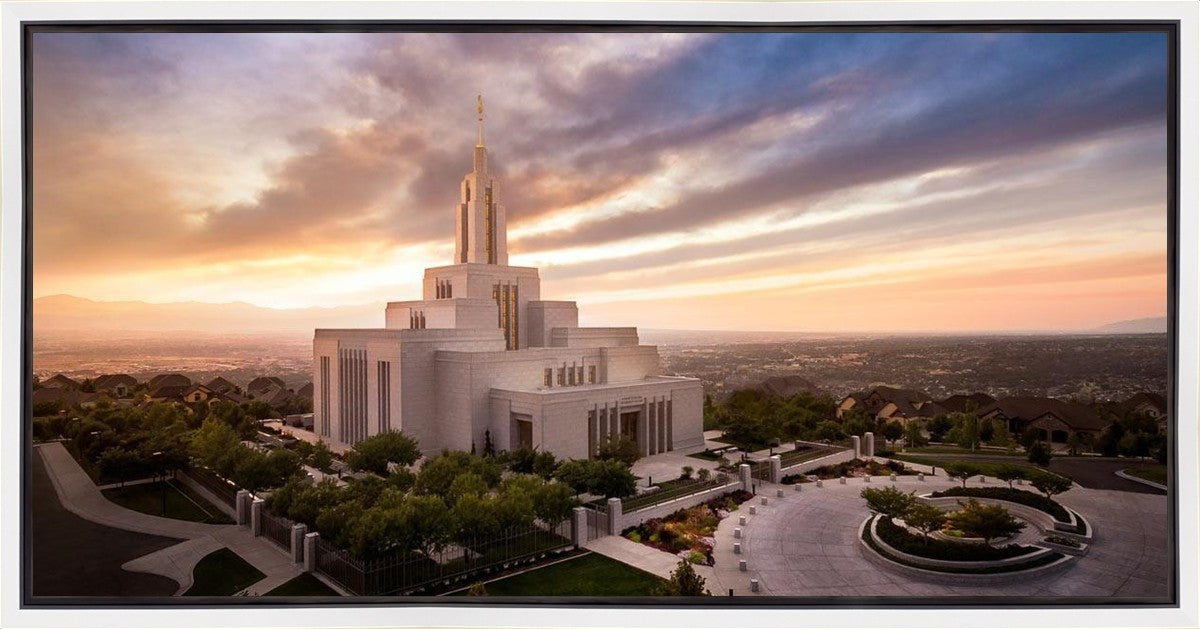 Draper Sunset Aerial Gallery Wrap