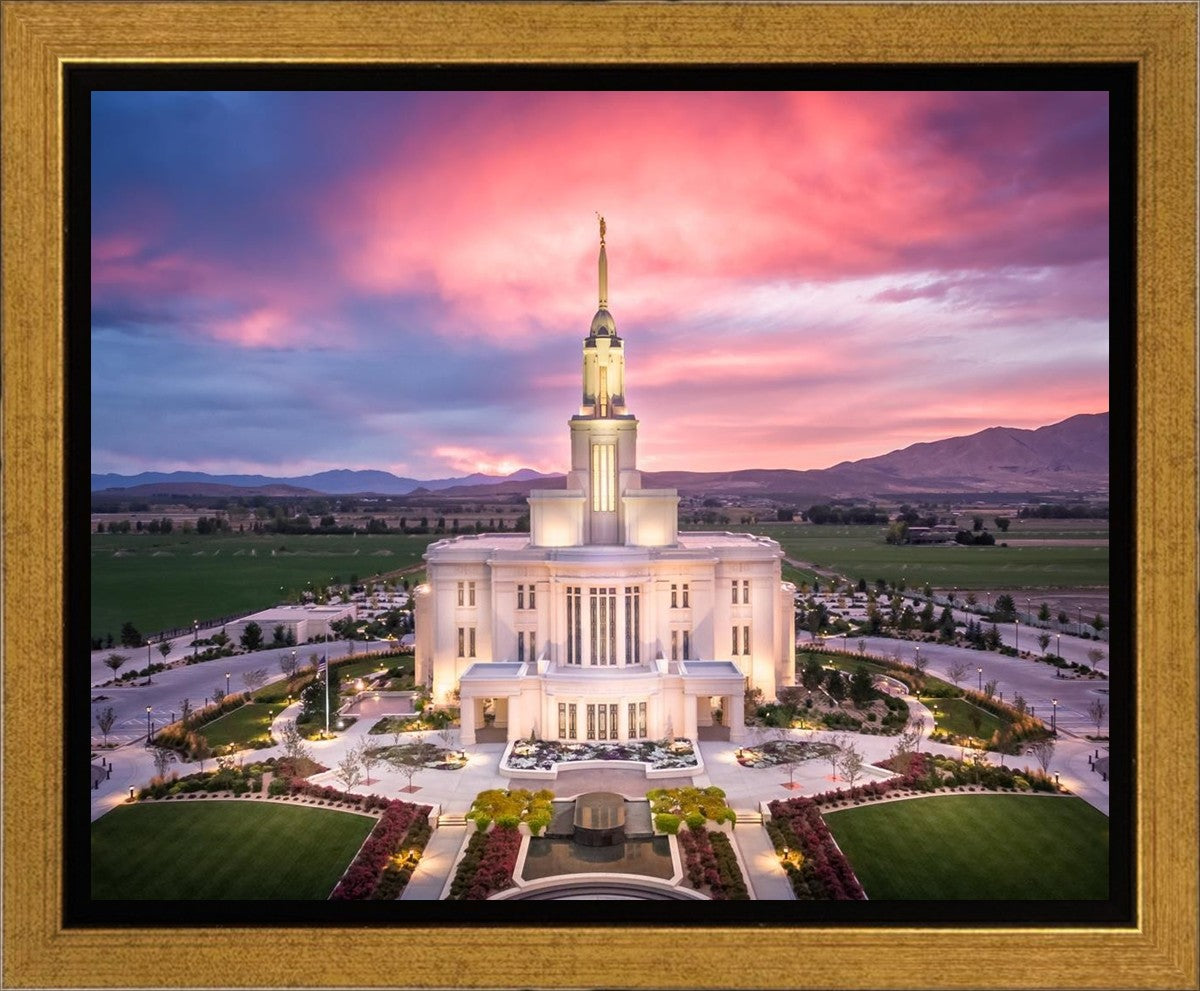Payson West Evening Aerial Gallery Wrap