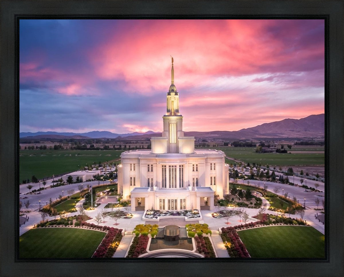 Payson West Evening Aerial Gallery Wrap