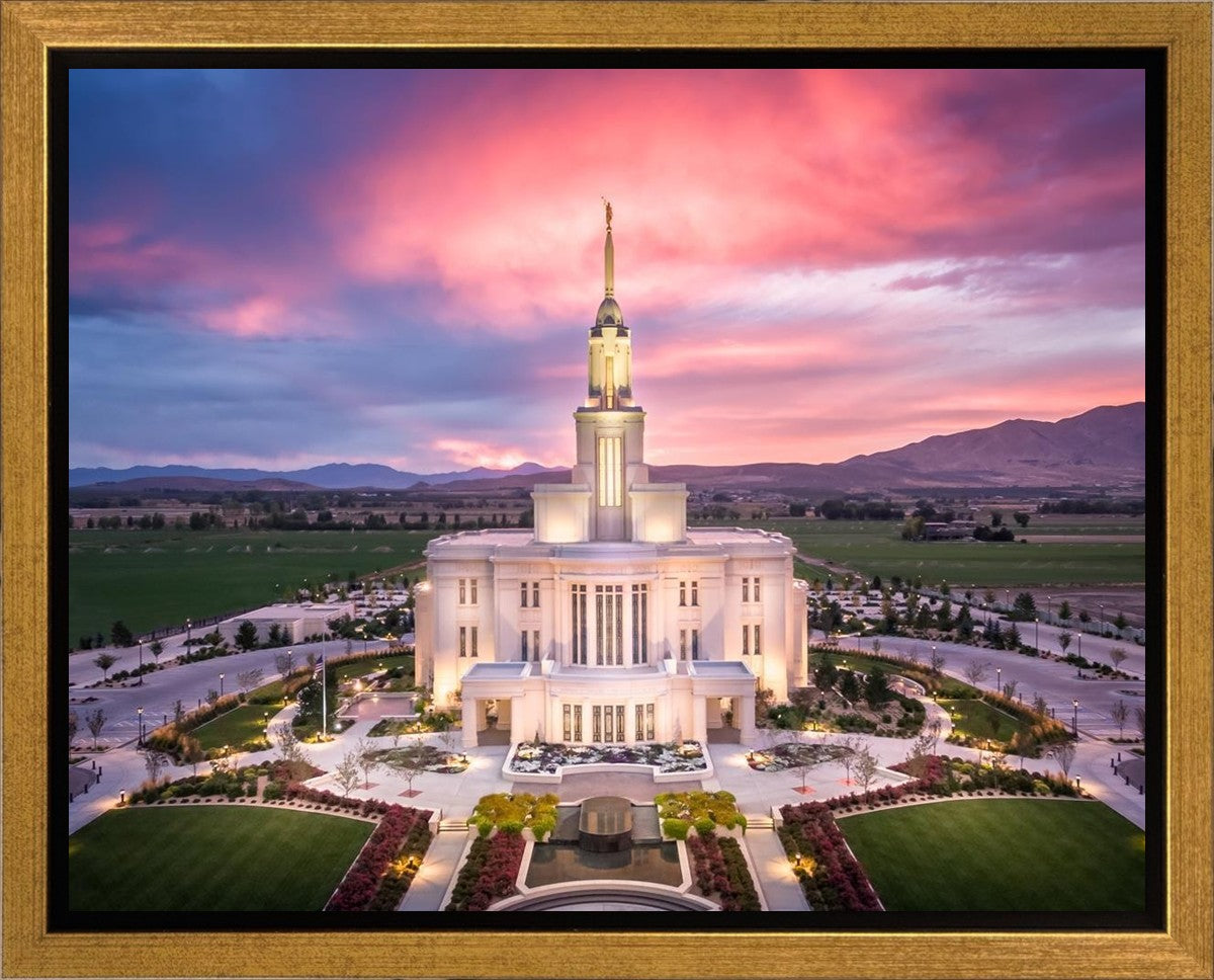 Payson West Evening Aerial Gallery Wrap