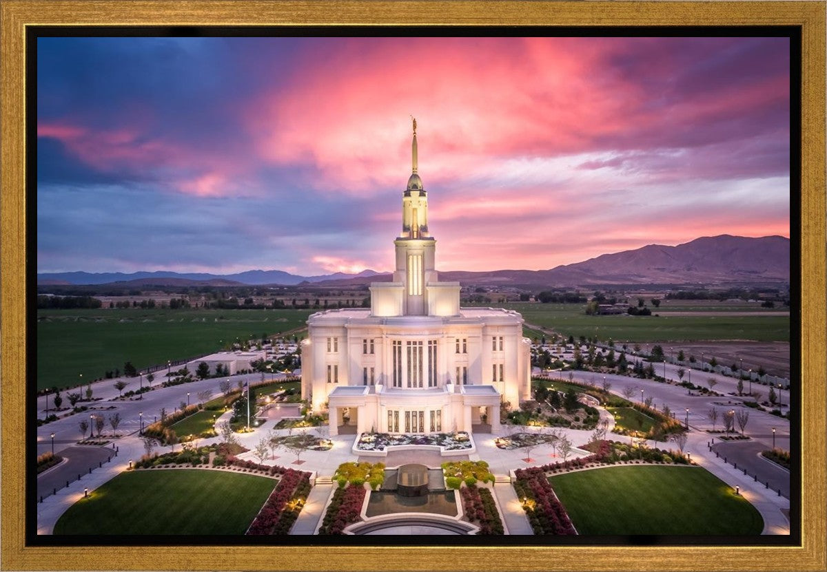 Payson West Evening Aerial Gallery Wrap