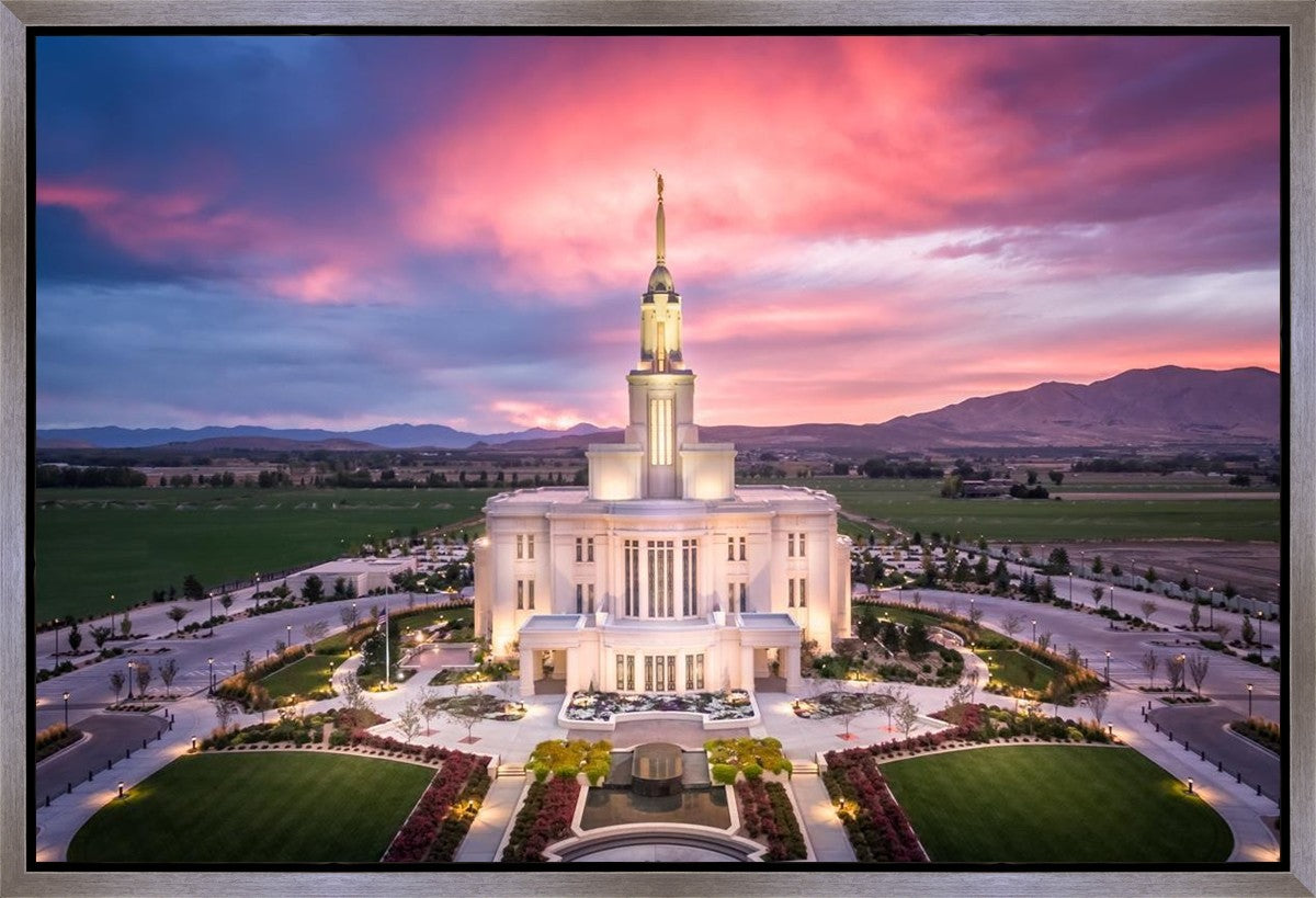 Payson West Evening Aerial Gallery Wrap