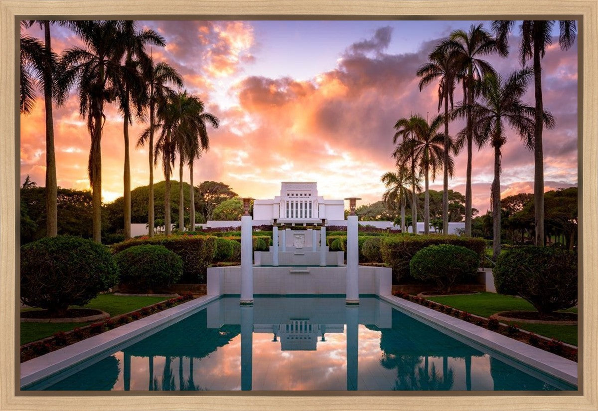 Laie Fountain Sunset