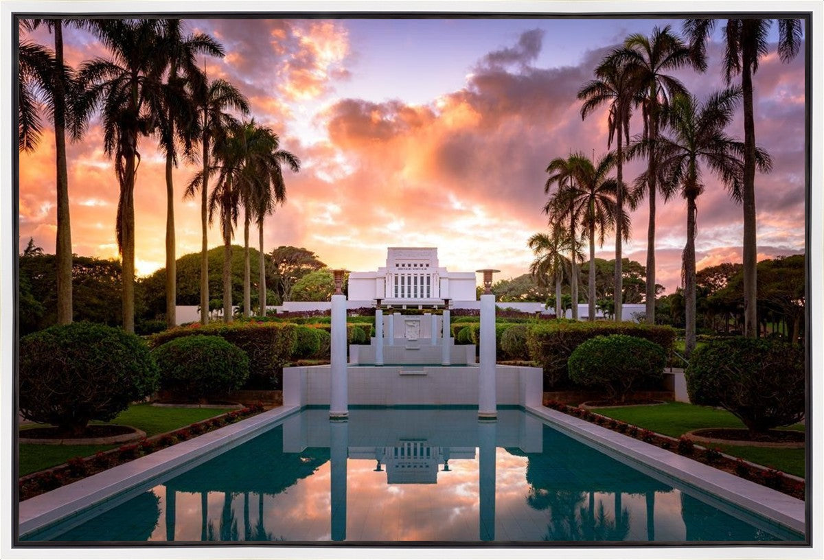 Laie Fountain Sunset