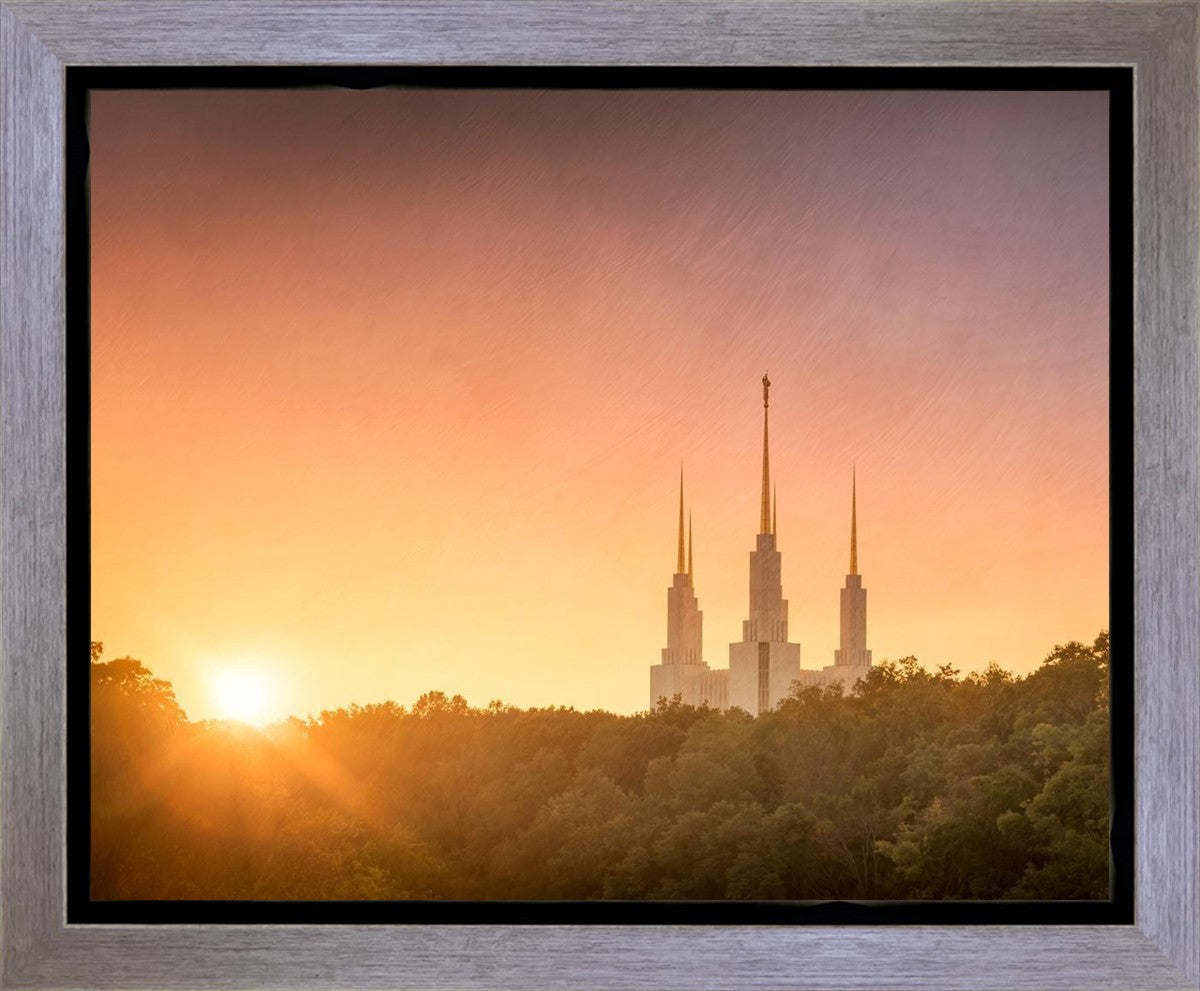 Washington DC Sunset Gold Gallery Wrap