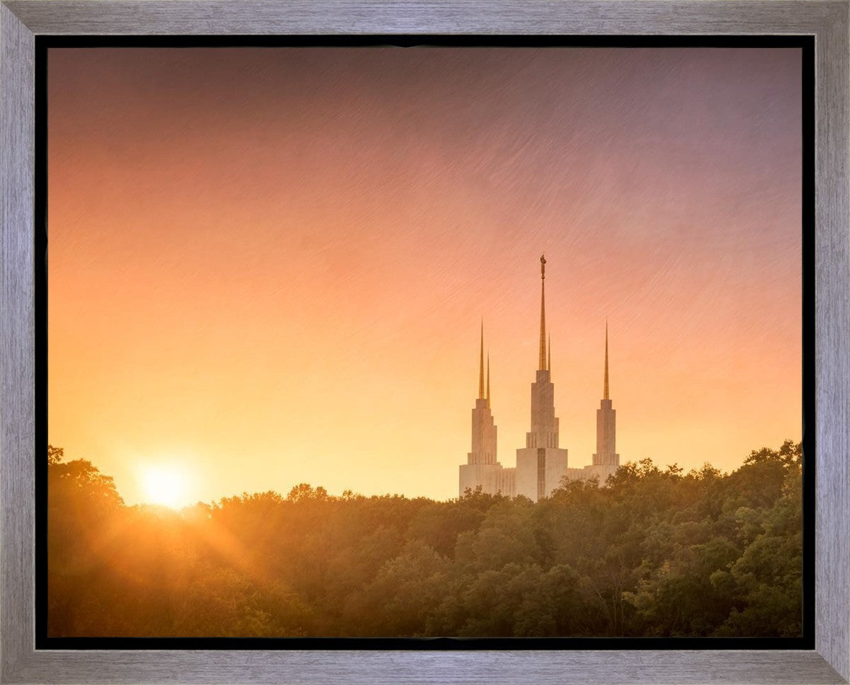 Washington DC Sunset Gold Gallery Wrap