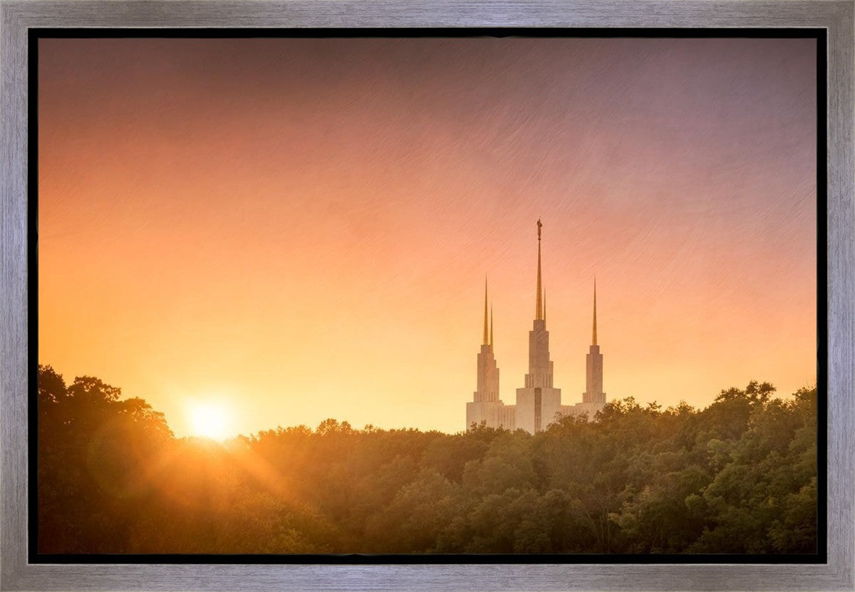 Washington DC Sunset Gold Gallery Wrap