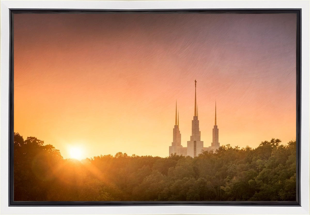 Washington DC Sunset Gold Gallery Wrap