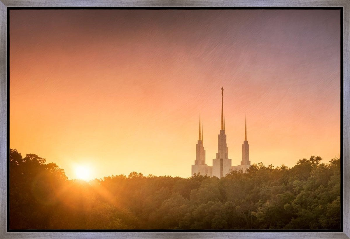 Washington DC Sunset Gold Gallery Wrap