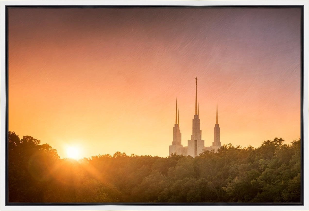 Washington DC Sunset Gold Gallery Wrap