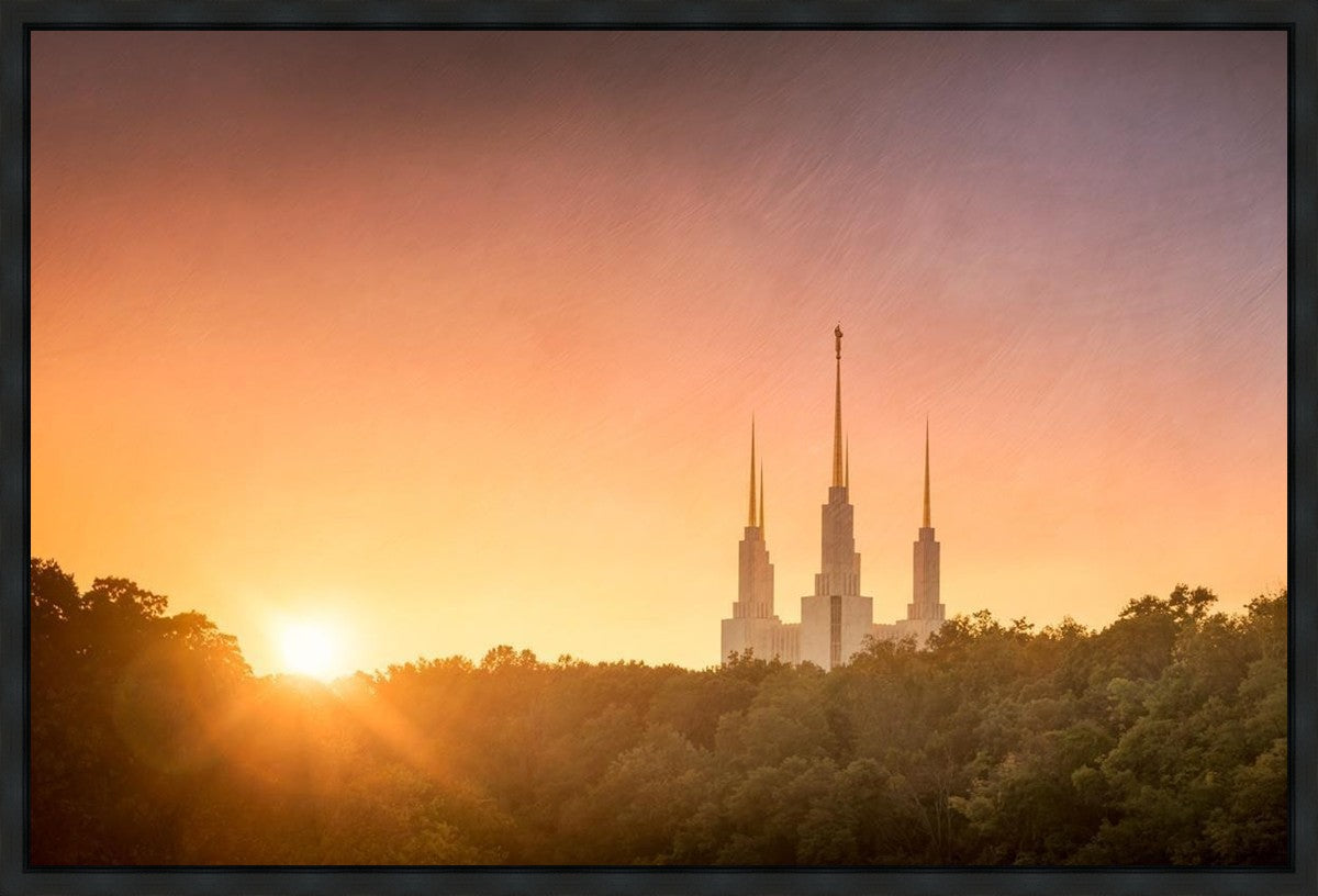 Washington DC Sunset Gold Gallery Wrap