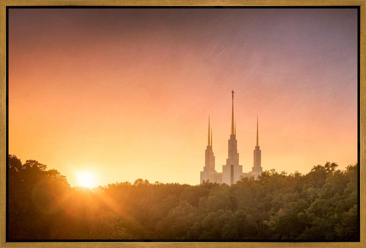 Washington DC Sunset Gold Gallery Wrap