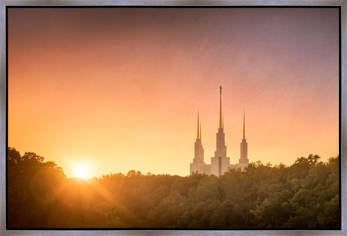 Washington DC Sunset Gold Gallery Wrap