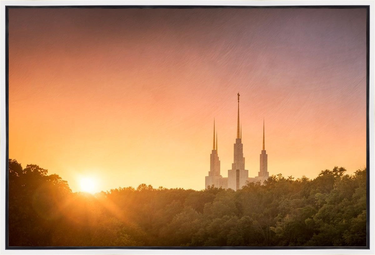 Washington DC Sunset Gold Gallery Wrap