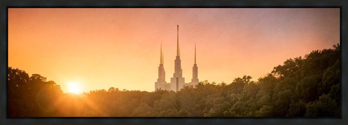 Washington DC Sunset Gold Gallery Wrap