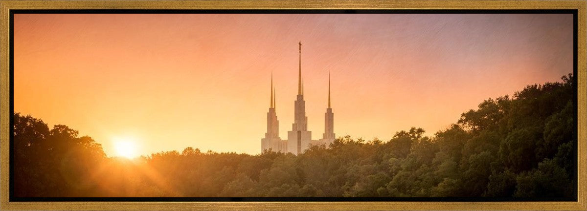 Washington DC Sunset Gold Gallery Wrap