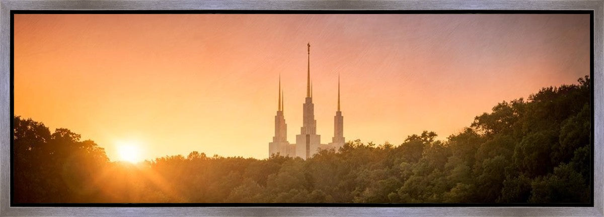 Washington DC Sunset Gold Gallery Wrap