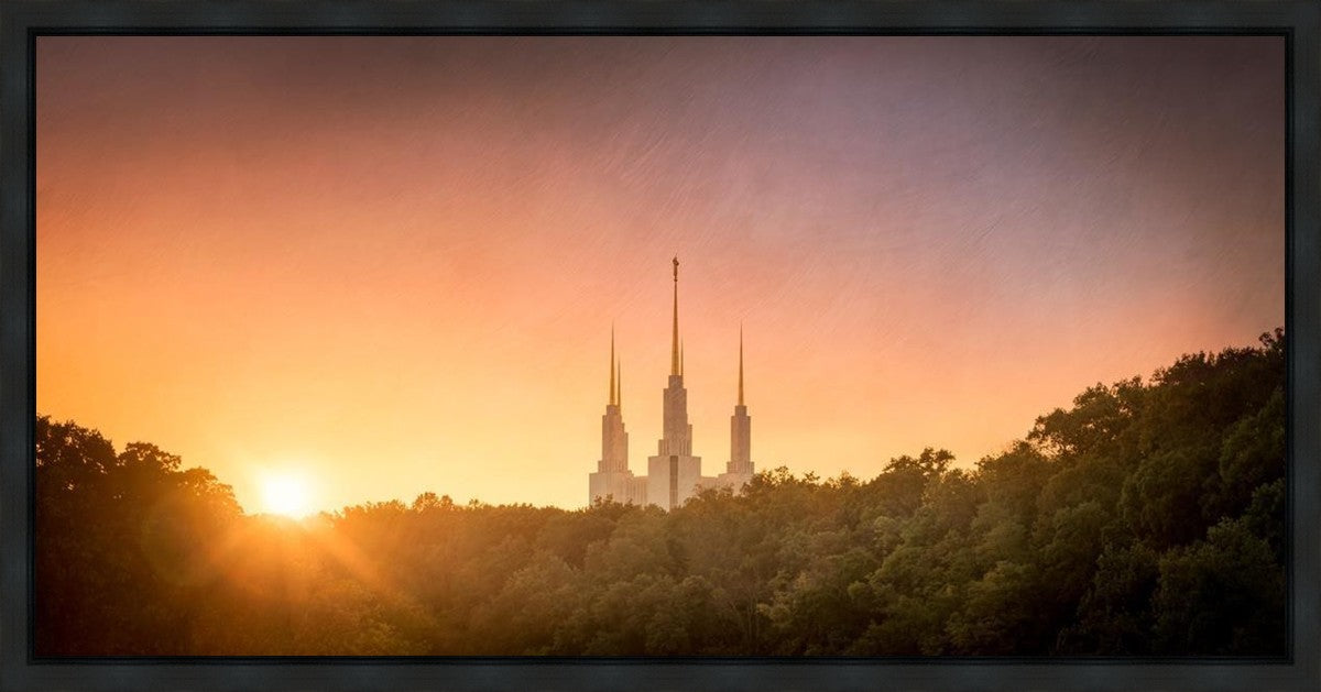 Washington DC Sunset Gold Gallery Wrap