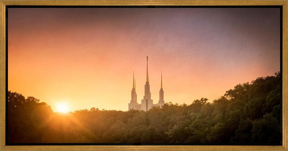 Washington DC Sunset Gold Gallery Wrap