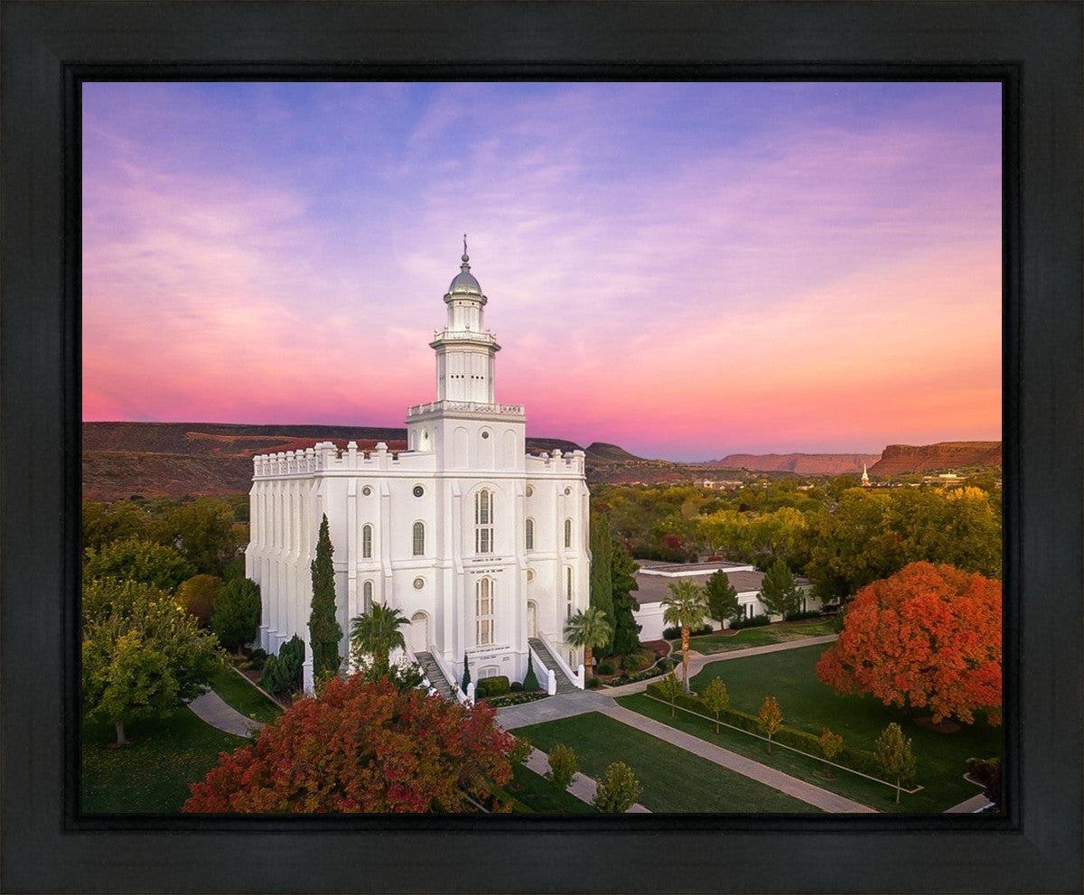 St. George Aerial Sunset Gallery Wrap